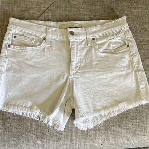 Joe's Jeans White Jean Shorts Frayed Hem Summer Style